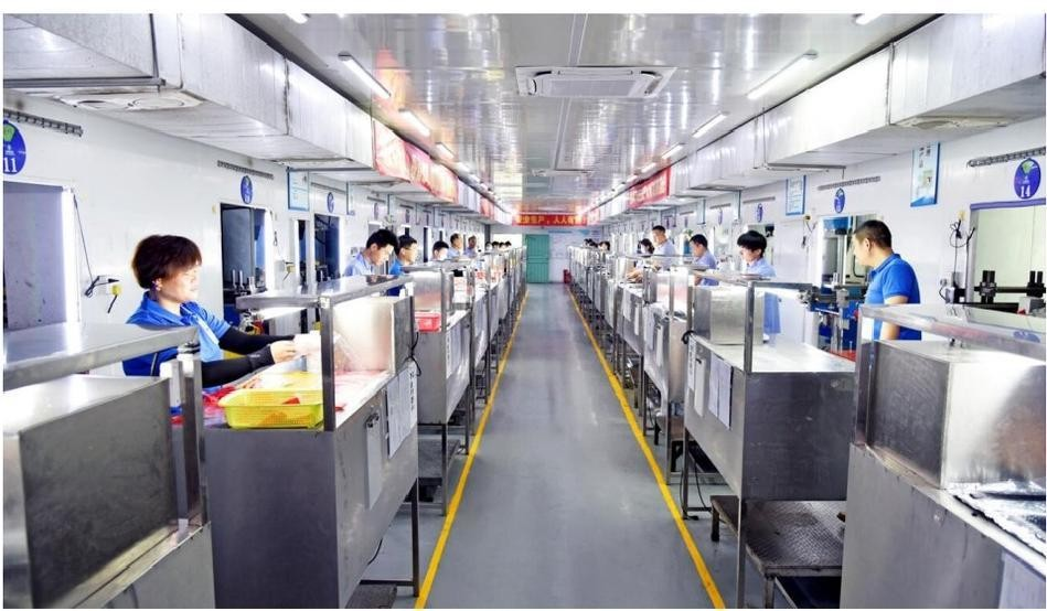 JILE factory floor in Huizhou -- precision manufacturing of adult wellness products